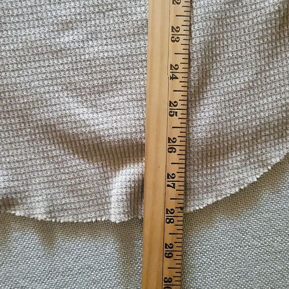 Free People We The Free Long Sleeve Oversized Waffle Thermal Grey/Pink Womens XS - Picture 10 of 10